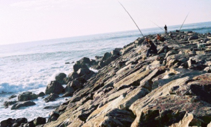 Está livre de perigo o pescador que caiu do esporão no Furadouro Está livre de perigo o pescador que caiu do esporão no Furadouro