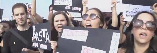 Enfermeiros em protesto no Hospital S. Sebastião Enfermeiros em protesto no Hospital S. Sebastião