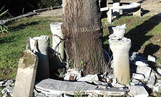 Válega: Destruída envolvente à Capela do Cruzeiro da Virgem