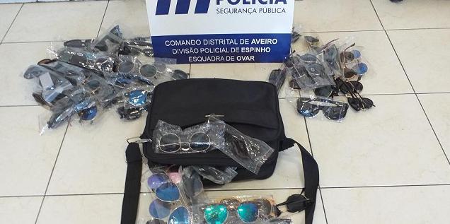 Óculos contrafeitos apreendidos pela PSP Óculos contrafeitos apreendidos pela PSP