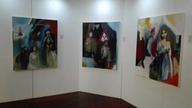 Pintura inspirada n’Os Lusíadas na Biblioteca