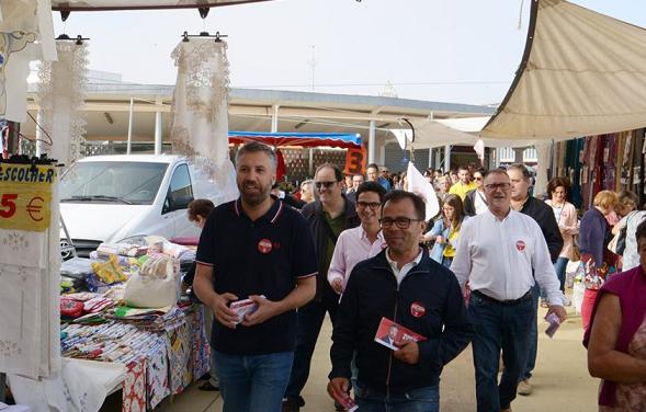 PS: Pedro Nuno Santos em campanha no Mercado PS: Pedro Nuno Santos em campanha no Mercado