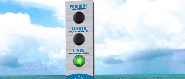 Quer ir à praia? Tem que passar por este torniquete virtual com semáforo Quer ir à praia? Tem que passar por este torniquete virtual com semáforo