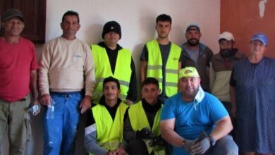 Alunos de Pintura de Construção dão uma “mão” no Edifício Girassol