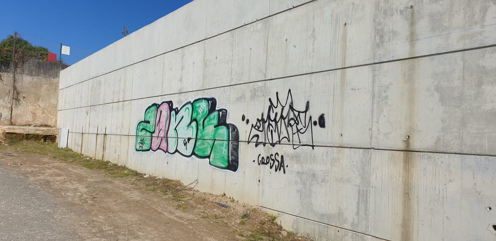 Muro do Hospital de S. Sebastião vandalizado