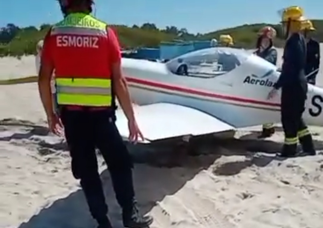 Avioneta aterrou de emergência na praia de Cortegaça
