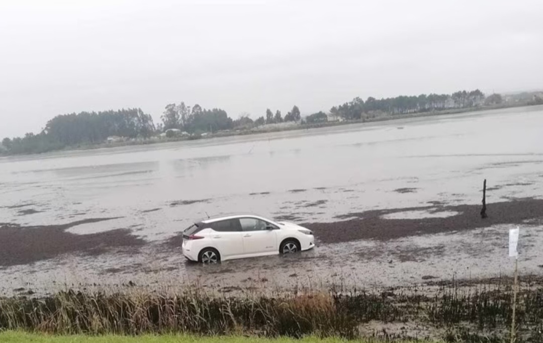 Carro despistou-se e foi parar à Ria