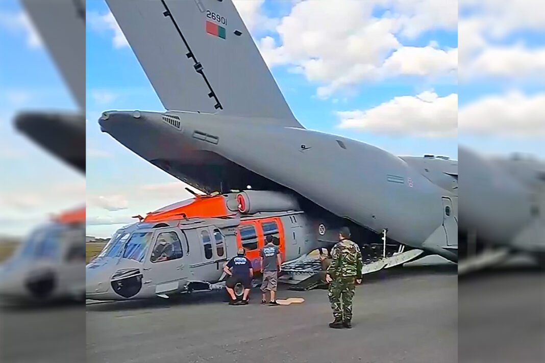 Força Aérea mostra como transportou helicópteros até Maceda