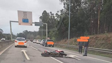 Despiste de moto na variante Maceda/Feira