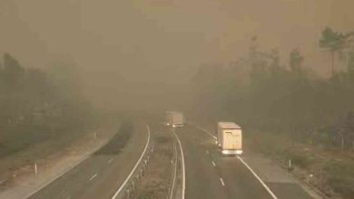 Condicionamentos de trânsito devido aos incêndios