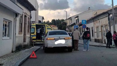 Ciclista ferido em acidente na Rua da AD Ovarense