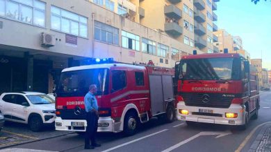 Incêndio urbano no centro de Ovar mobiliza bombeiros