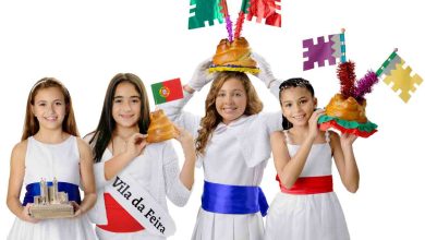 Apresentamos as quatro meninas que abrem a Procissão na Festa das Fogaceiras