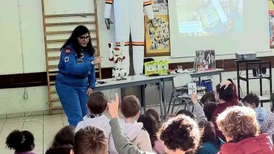 Vinda de Marte, astronauta Ana Pires “aterrou” na EB da Habitovar