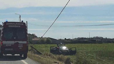 Ligeiro despista-se na EN327 nas Quintas do Norte