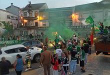 Sportinguistas vareiros festejam no centro de Ovar