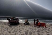 Fenómeno meteorológico assusta banhistas na Praia do Furadouro