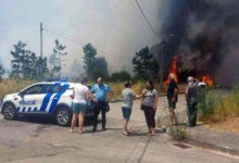 Fogo em mato junto ao Bairro de São José