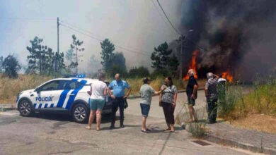 Fogo em mato junto ao Bairro de São José