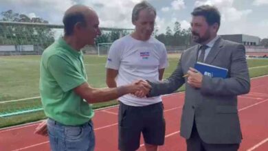 M2030 reuniu com o presidente da Associação de Atletismo de Aveiro, no Parque Desportivo de Arada