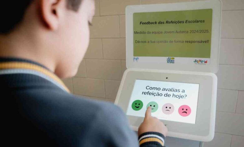 Alunos estão a avaliar refeições escolares com um simples clique
