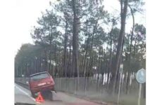 Despiste insólito no cruzamento da Pousada da Juventude, em Ovar