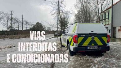 Vias interditas ou condicionadas devido ao mau tempo Vias interditas ou condicionadas devido ao mau tempo