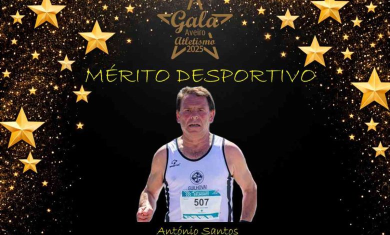 António Santos recebe o Prémio de Mérito Desportivo na Gala do Atletismo de Aveiro