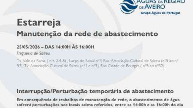 Estarreja: Manutenção da rede obriga à suspensão temporária do abastecimento   
