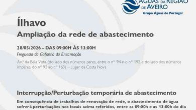 Ampliação da rede obriga à suspensão temporária do abastecimento em Ílhavo Ampliação da rede obriga à suspensão temporária do abastecimento em Ílhavo