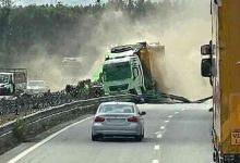 Despiste de camião condiciona trânsito na A29