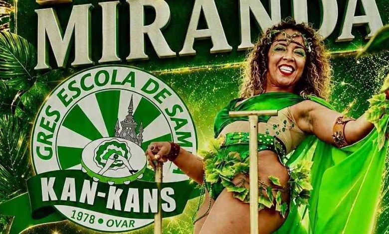 Filipa Miranda é a Rainha de Bateria da GRES Kan-Kans para o Carnaval 2027