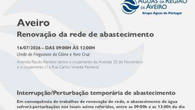 Renovação da rede em Aveiro obriga à suspensão temporária do abastecimento
