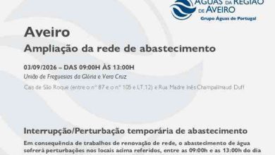 Suspensão temporária do abastecimento na União de Freguesias da Glória e Vera Cruz
