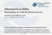 Suspensão temporária do abastecimento no Município de Albergaria-a-Velha