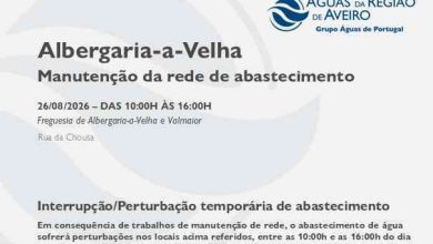AdRA: Suspensão temporária do abastecimento no Município de Albergaria-a-Velha