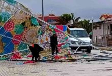 Cortegaça: Mau tempo derrubou coração gigante de croché