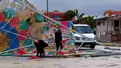 Cortegaça: Mau tempo derrubou coração gigante de croché