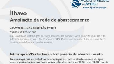 Suspensão temporária do abastecimento no Município de Ílhavo Suspensão temporária do abastecimento no Município de Ílhavo