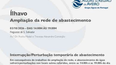 Suspensão temporária do abastecimento no Município de Ílhavo Suspensão temporária do abastecimento no Município de Ílhavo