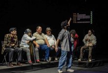 Instalação artística do projeto de reinserção Trapézio Com Rede pata ver no 8.ª Avenida