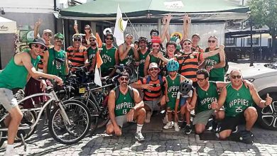 Hippies socorrem vítima de acidente com trotineta durante o “Bike Taskas”