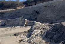 Mar destapa carcaça de baleia com cerca de 20 toneladas na praia de Maceda